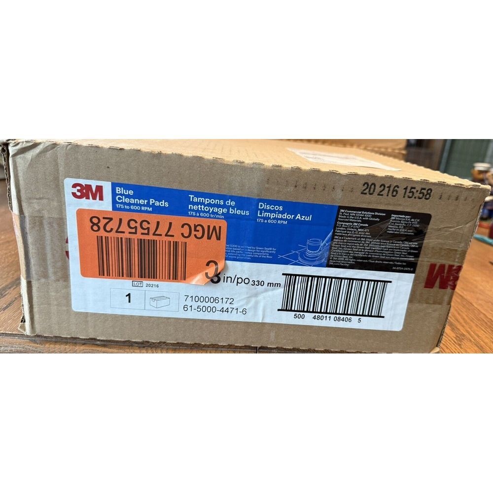 3M 5300 Blue Cleaner‎ Pads 13 In - 5 Pack - 61-5000-4471-6